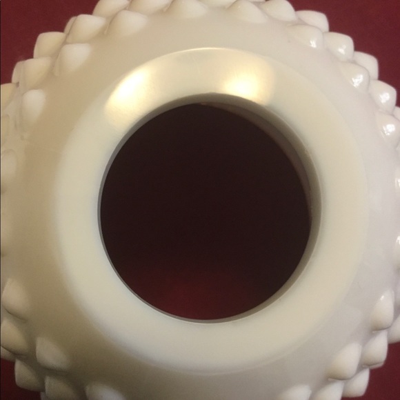 Fenton White Hobnail Candleholder Candle Holder - Picture 4 of 6
